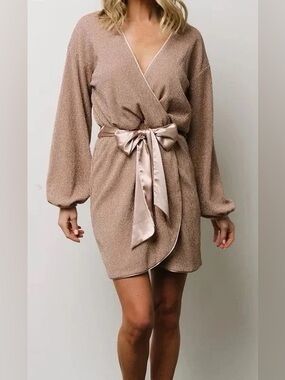 Baltic Born Sparkle Dress in Dusty Rose